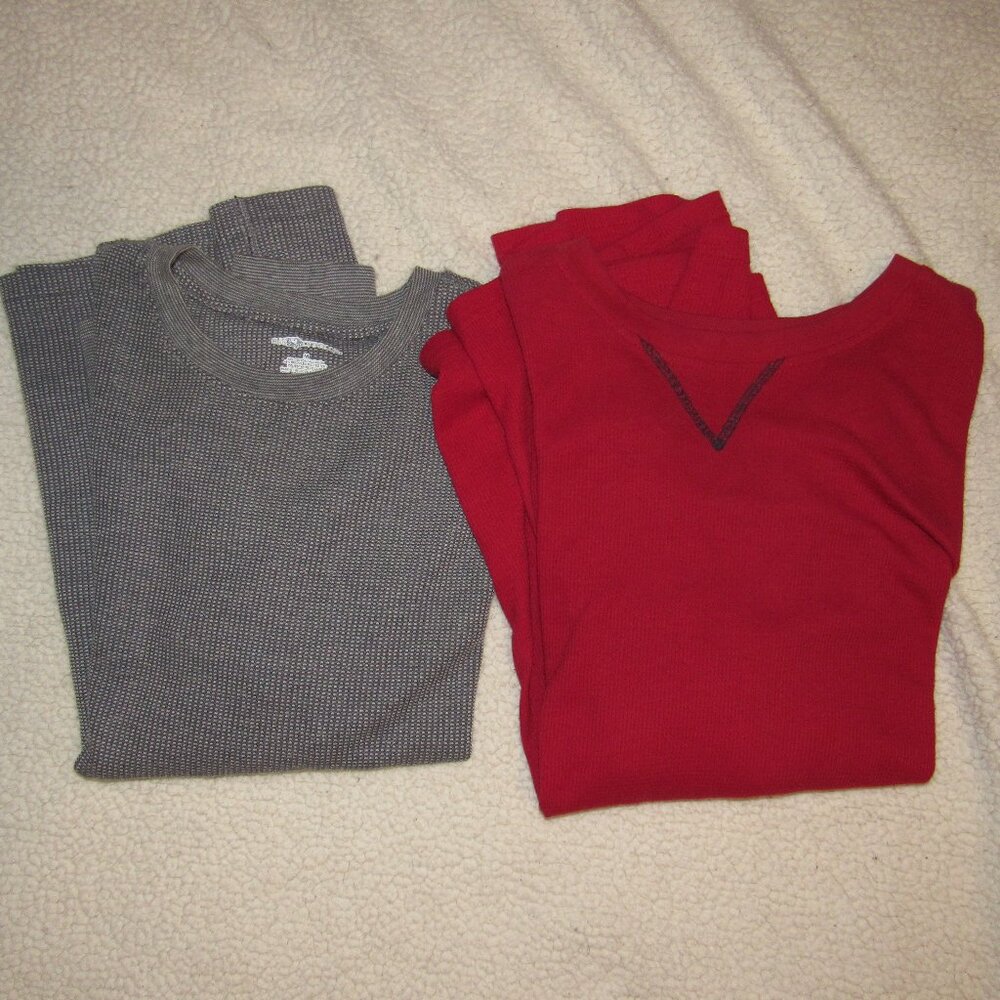 Set of TWO Men's  Woven Flannel Long Sleeve Shirt, Size M